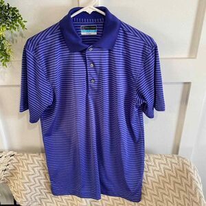 PGA Tour Men's Short Sleeve Golf Polo Shirt Purple Size Small